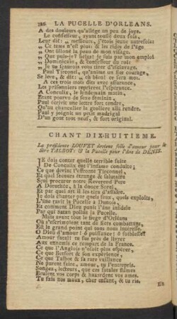 Chant Dix-Huitieme