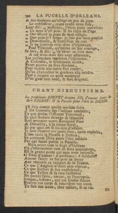 Chant Dix-Huitieme