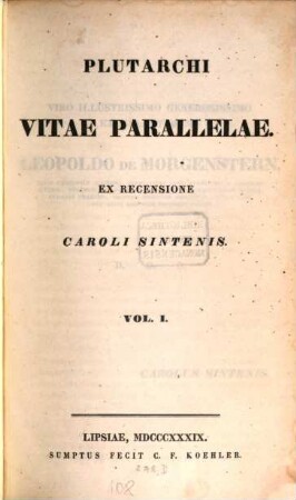Vitae parallelae, 1