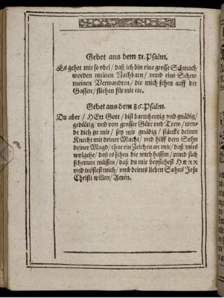 Gebet (31. Psalm, 86. Psalm)