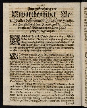 58-78, Fernere Erzehlung/ und Unpartheyischer Bericht [...]