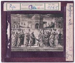 Pietro Perugino: Schlüsselübergabe. Rom, Sixtinische Kapelle