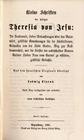 Werke der heiligen Theresia von Jesus, 2 = 2