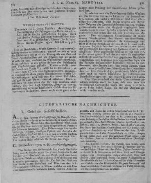 Carnot, L. N. M.: Anweisung zur Vertheidigung der Festungen. Nach der 3. Aufl. übersetzt von F. Bresselau von Bressensdorf. Tübingen: Cotta 1820