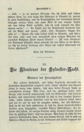III. Die Abenteuer der Sylvester-Nacht
