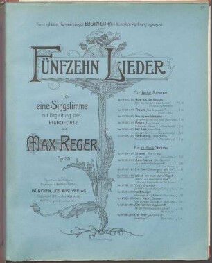 Fünfzehn Lieder für eine Singstimme mit Begleitung des Pianoforte op. 55, No. 10. Wären wir zwei kleine Vögel ... : für mittlere Stimme : Op. 55. No. 10