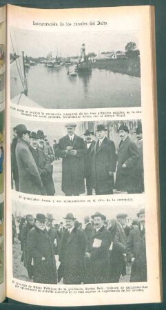 Inauguración de los canales del Delta - [Ilustración]