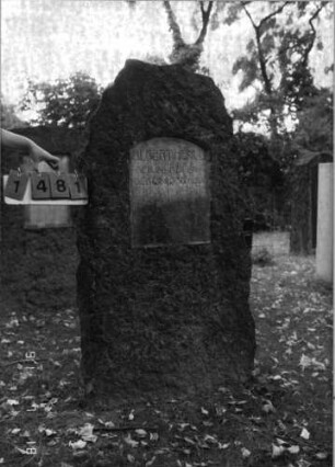 Grabstein 1481 [Hahn S. 94 Grab-Nr. 2131/32]