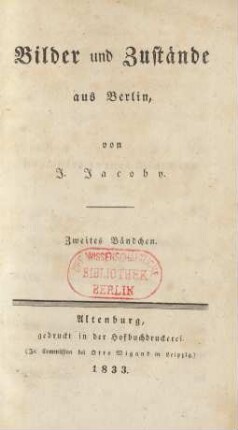 Bändchen 2: Bilder und Zustände aus Berlin