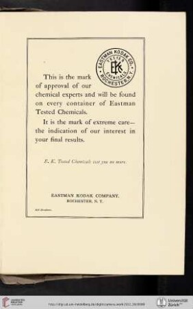 Eastman Kodak Company [Chemicals]