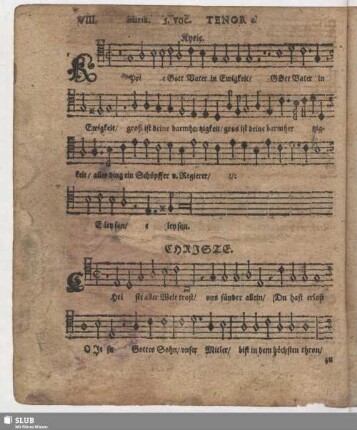 VIII. Kyrie Gott Vater in Ewigkeit