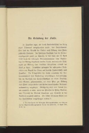 1. Die Gründung der Flotte