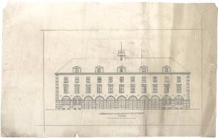 Billing, Hermann; Karlsruhe (Baden-Württemberg), Ritterstr.; Bebauung Ettlinger Tor, Städtische Feuerwache - Fassade (Ansicht)