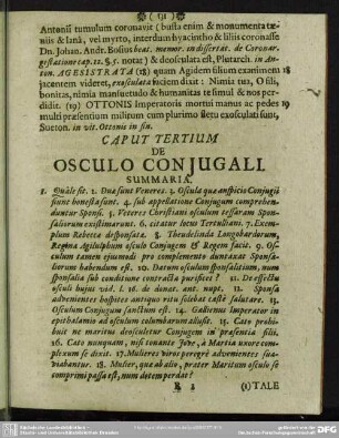Caput Tertium De Osculo Coniugali
