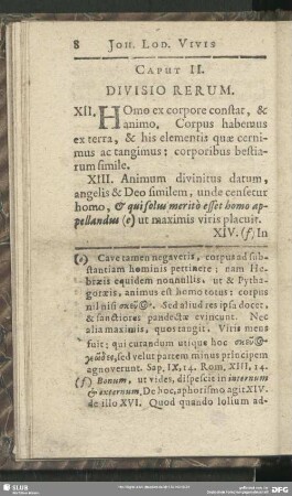 Caput II. Divisio Rerum