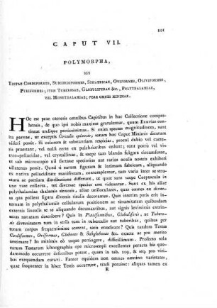 Caput VII. Polymorpha
