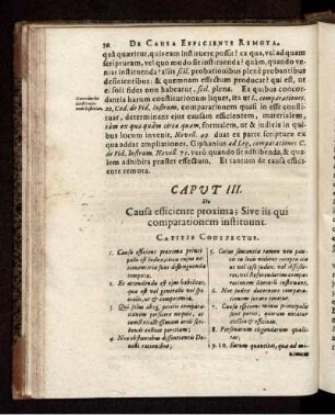 De Causa efficiente proxima; Sive iis qui comparationem instituunt