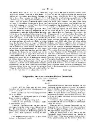 Präparation aus dem naturkundlichen Unterricht : (Schluss)