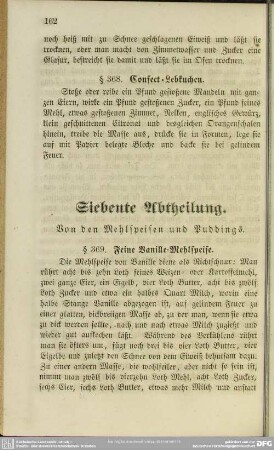 Siebente Abtheilung