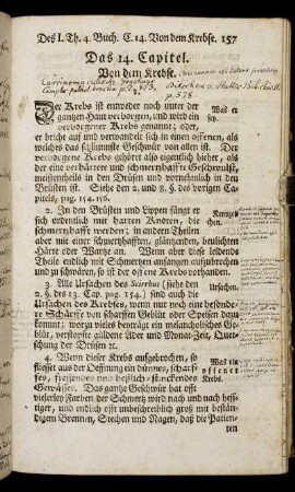 Das 14. Capitel. Von dem Krebse.