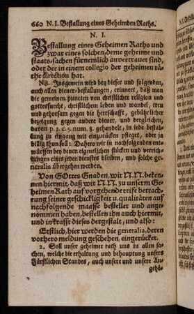 660-683, N. I. Bestallung eines Geheimden Raths