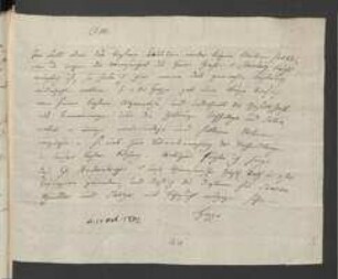 Brief von David Heinrich Hoppe an Regensburgische Botanische Gesellschaft