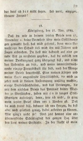12. Königsberg, den 25. Nov. 1795.