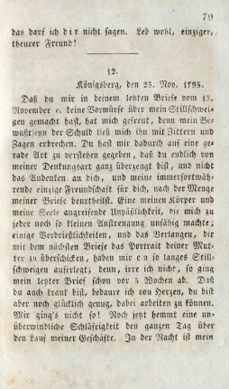 12. Königsberg, den 25. Nov. 1795.