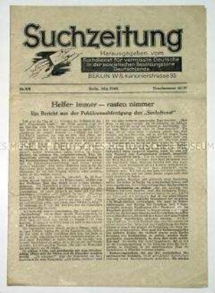 Mitteilungsblatt des Suchdienstes für die Sowjetische Besatzungszone Deutschlands