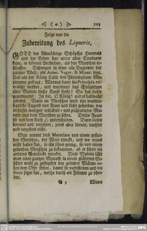 Folgt nun die Zubereitung des Liquoris