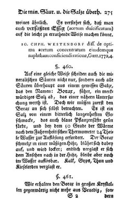 Ihre Wirkung auf den Borax. Erst vom Borax überhaupt (§. 460, 461)