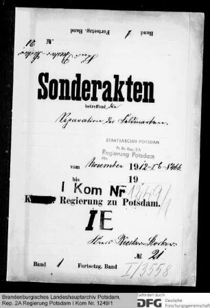 Separation der Feldmarken im Kreise Beeskow-Storkow