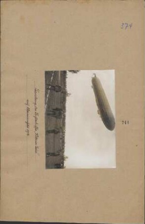 Landung des Luftschiffes 'Viktoria Luise' auf Oberwiesenfeld 1914