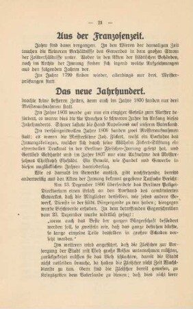 Aus der Franzosenzeit