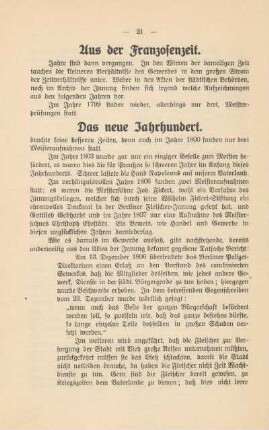 Aus der Franzosenzeit
