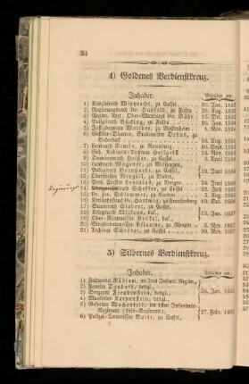 5) Silbernes Verdienstkreuz.
