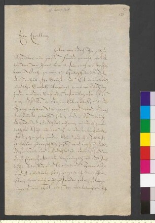 Brief von Schopenhauer, Arthur an Goethe, Johann Wolfgang von
