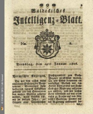 No. 2. Dienstag, den 14ten Januar 1806