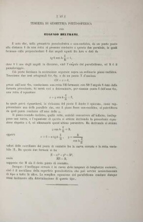 Teorema die Geometria pseudosferica.