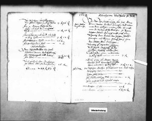 Kostenvoranschlag zum Neubau des Forsthauses (Folio)