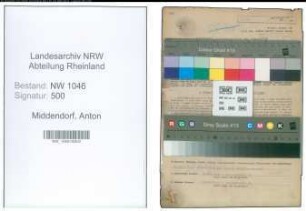 Entnazifizierung Anton Middendorf , geb. 04.01.1896 (Amtssekretaer)