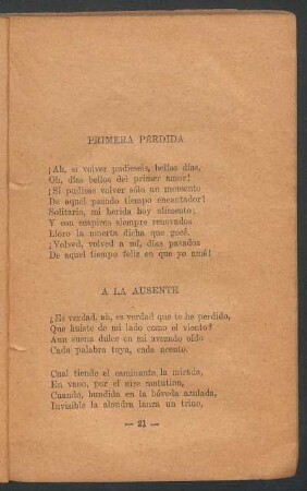 Primera pérdida