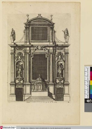 Recueil de plusieurs portes des Principaux Hostels et Maisons de la Ville de Paris Ensemble le Retable des plus considerables Autels des Eglises, Bl. 4