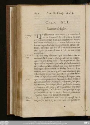 Chap. XLI. Du nom de Iesus.