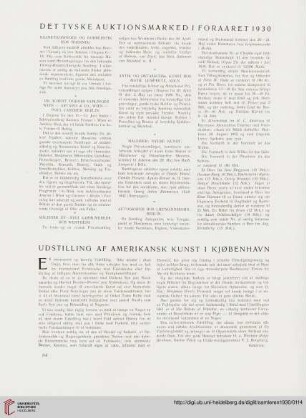 Det tyske auktionsmarked i foraaret 1930