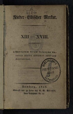 14.1816: Nieder-elbischer Merkur