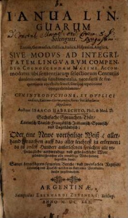 Ianua Linguarum silinguis