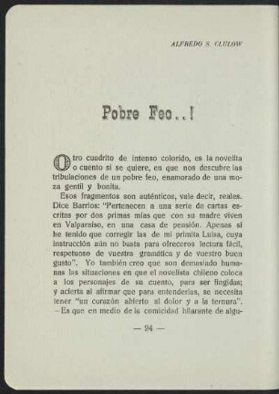 Pobre Feo..!