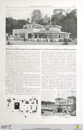 Bauten der Oldenburgischen Landesindustrie- u. Gewerbeausstellung in Oldenburg 1905