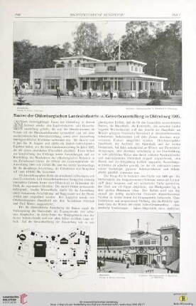 Bauten der Oldenburgischen Landesindustrie- u. Gewerbeausstellung in Oldenburg 1905